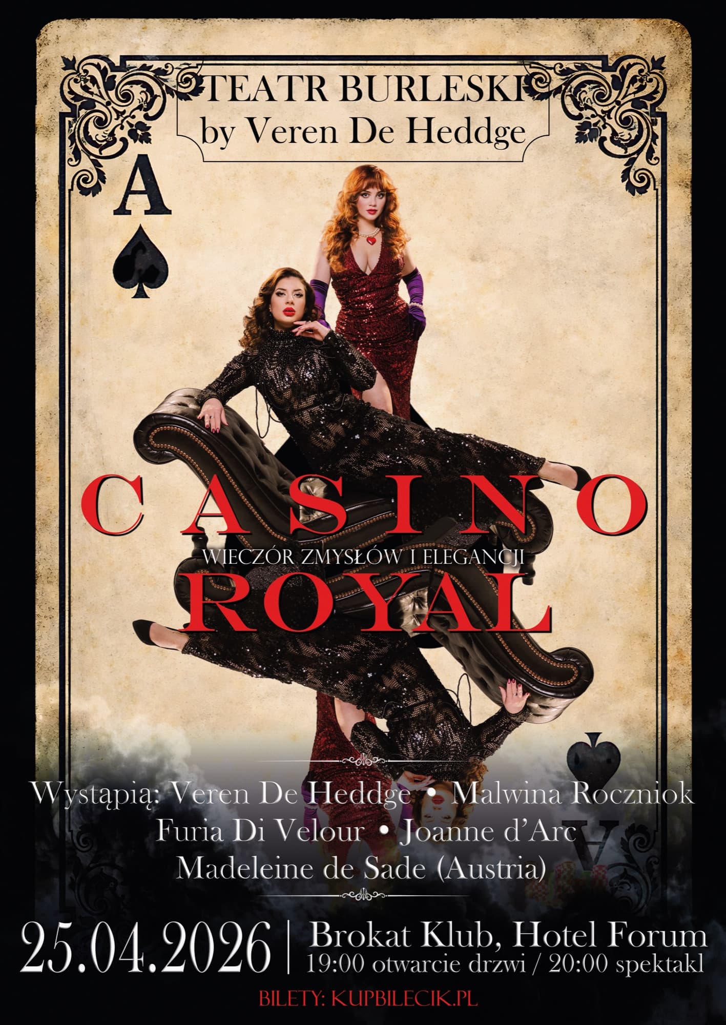 CASINO ROYAL — burlesque event poster