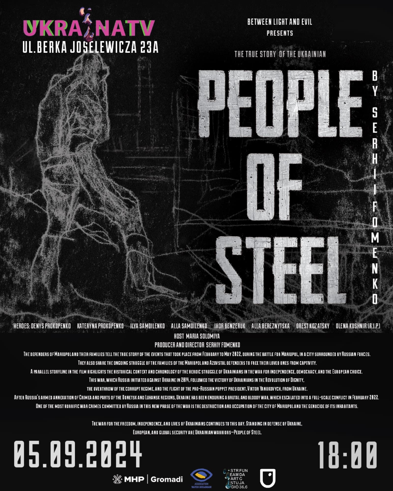 People of Steel documentary screening poster, UkrainaTV