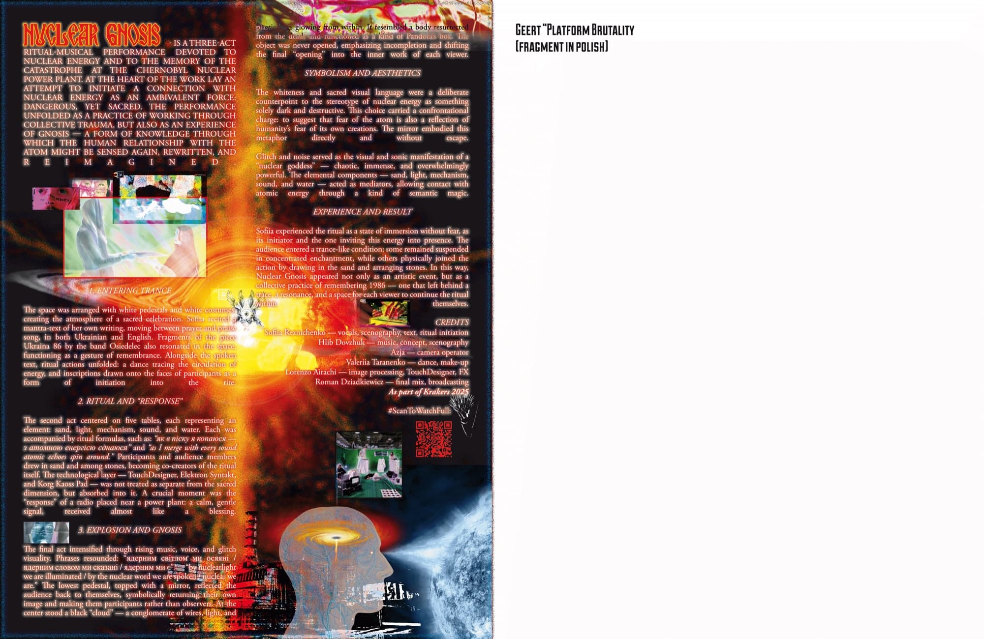 SAN Magazine — nuclear-themed editorial spread
