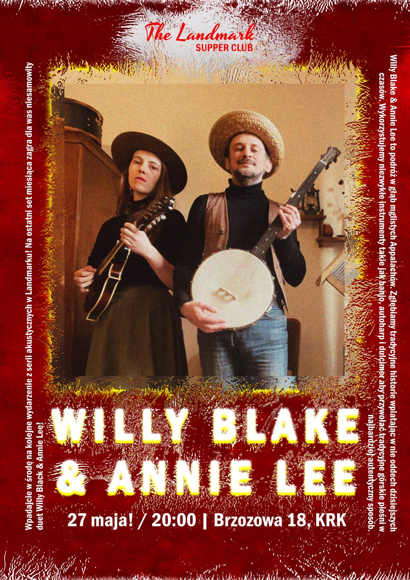 WILLY BLACKE & ANNIE LEE concert poster