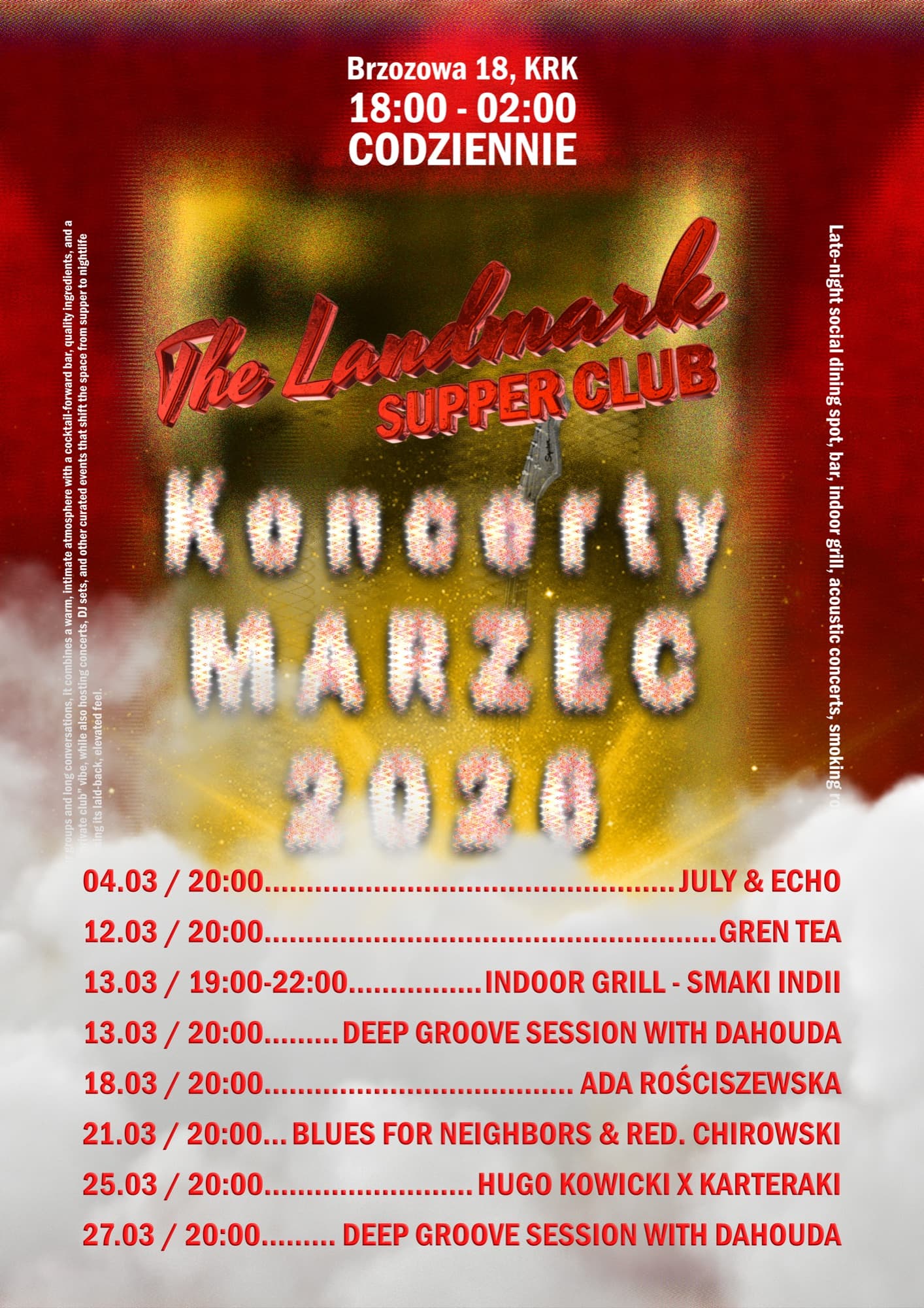 March event schedule poster
